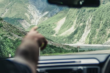 Image looking down on a female using the GO Rentals App to make a booking