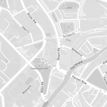 Map showing the location of the GO Rentals Auckland City branch