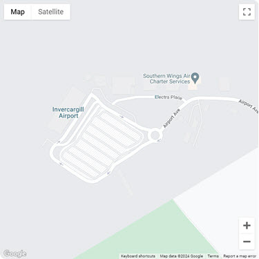 Map showing the location of the GO Rentals Invercargill Airport branch