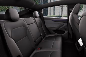 Rear seats of a Tesla Model Y Long Range