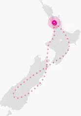 Auckland to Wellington map