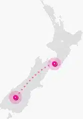 Auckland to Wellington map