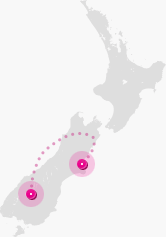 Auckland to Wellington map