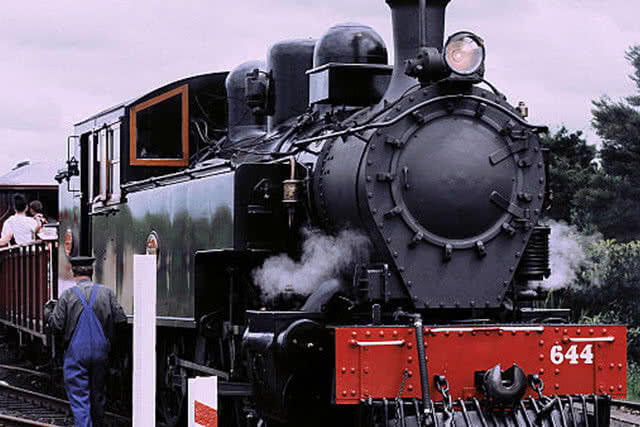 Image of a steam train on Glenbrook Vintage Railway