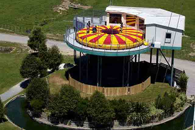 Image of the freefall xtreme vertical wind tunnel in Rotorua where people can literally fly!