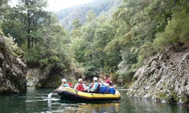 Whotewater rafting the Mohawka River in Hawke's Bay