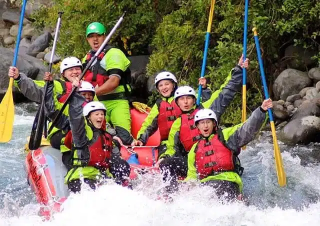 Whotewater rafting in the Tongariro National Park