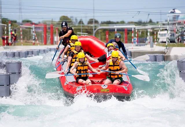 Whitewater rafting at the Vector Wero Centre near Auckland