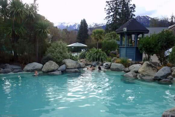 Image of people relaxing in the thermal pools at Hanmer Springs