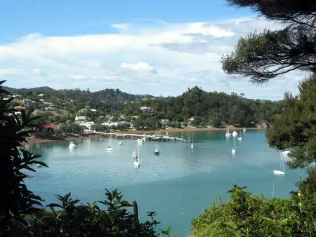 Image looking down to the picturesque village of Russell located in the Bay of Islands