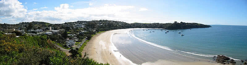 Panoramic view of Waiheke Island off Auckland