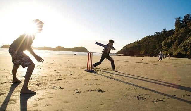 Beach cricket New Zealand