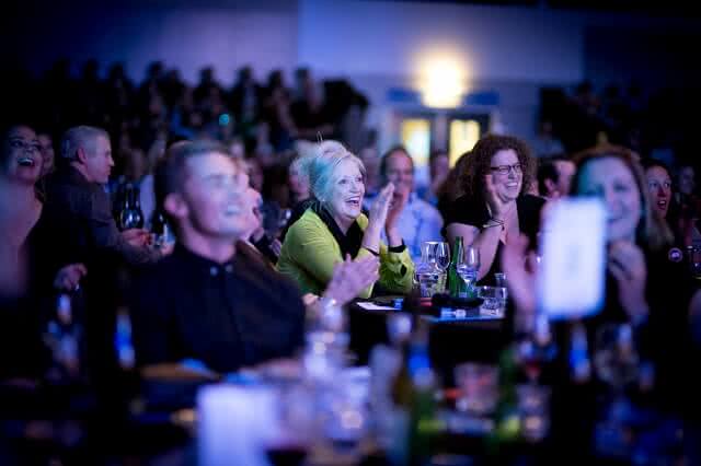 Image of The crowd having a laugh at one of the comedy night at the American Express Queenstown Winter Festival