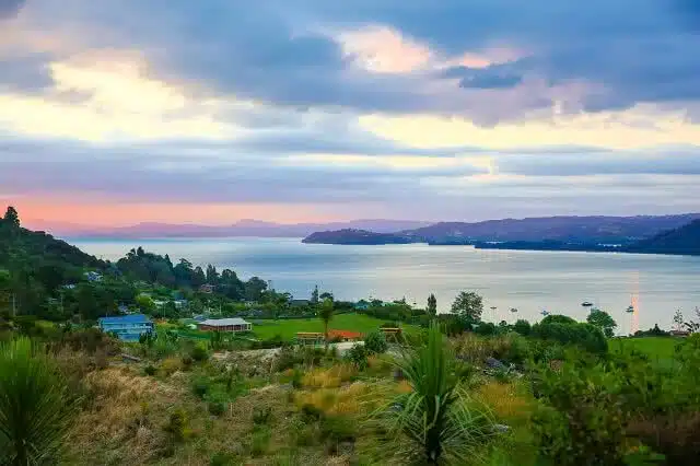 Spectacular view of Whangarei Harbour in New Zealand.