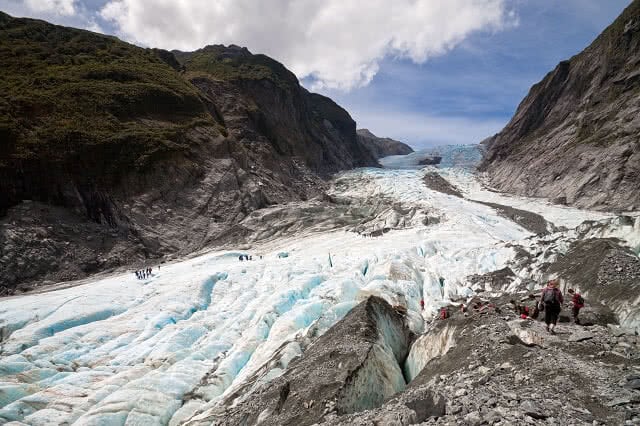 Scenic landscape at Franz Josef Glacier. Southern Alps, West Coast, South Island, New Zealand.