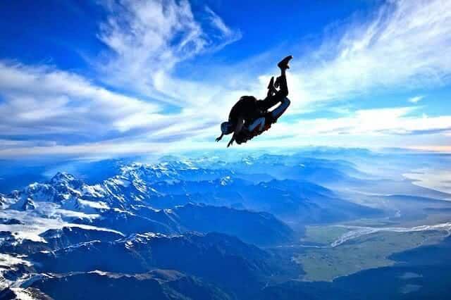 Skydiving over Franz Josef. Image credit: Skydive Franz