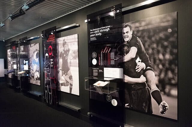 The Rugby Legends Exhibit at Te Papa. Image credit Te Papa (C)
