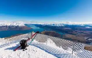 View from top of the Remarkbles Mountain, Queenstown, New Zealand