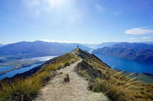 At the top of Roy's Peak in Wanaka