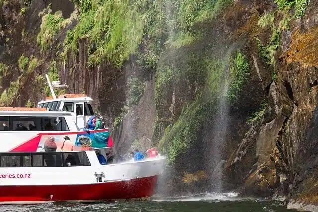 Getting up close to the waterfalls around Milford Sound with Southern Discoveries