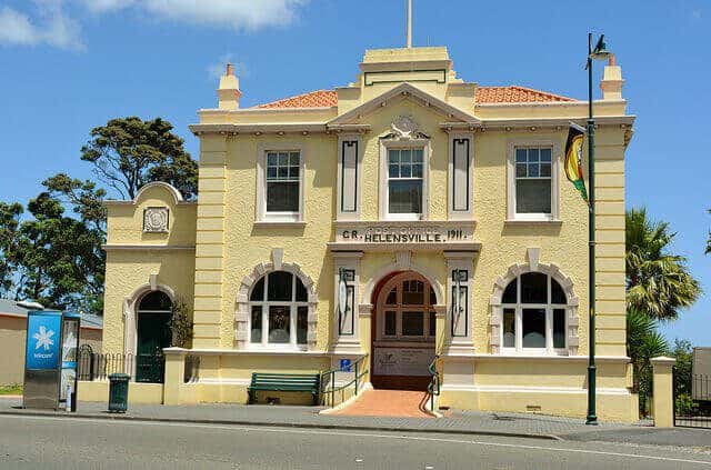 The Helensville Post Office doubles as the Brokenwood Police Station