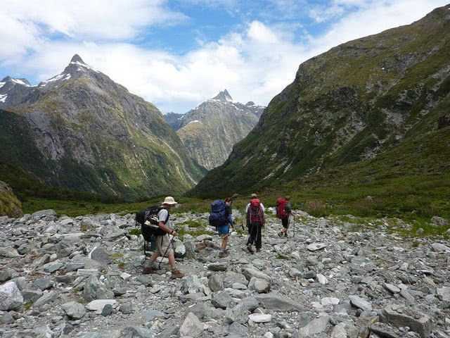 Fiordland National Park - walking the Milford Track. Photo credit: DOC