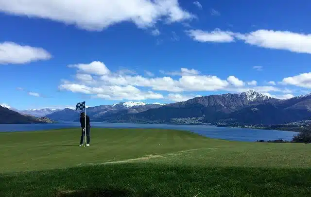One of our GO Rentals customers enjoying a round at Jack's Point