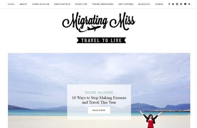 Migrating Miss Blog Screenshot