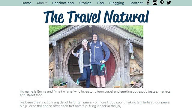 The Travel Natural Blog Screenshot