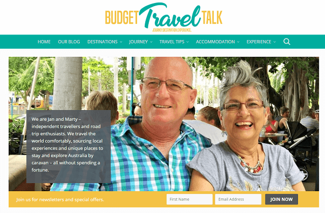 Budget Travel Talk blog screenshot