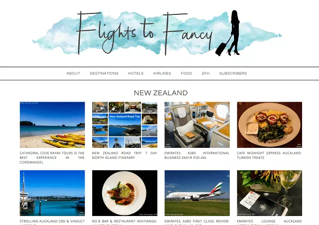 Flights To Fancy blog screenshot