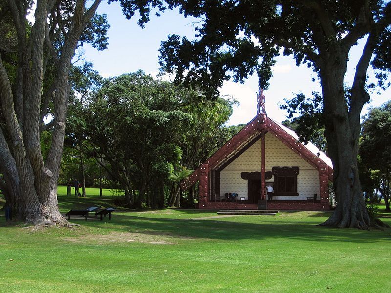 A Maori Meeting house at the Waitangi Treaty Grounds