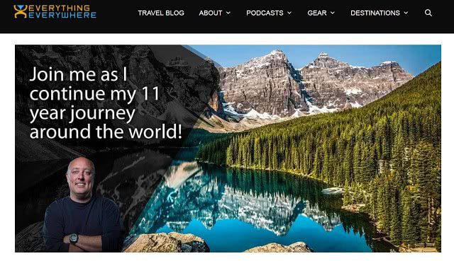 Everything Everywhere Travel Blog screenshot