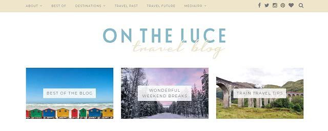 One the Luce travel blog screenshot