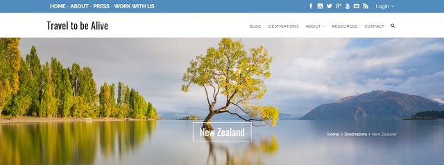 Travel to be Alive travel blog screenshot
