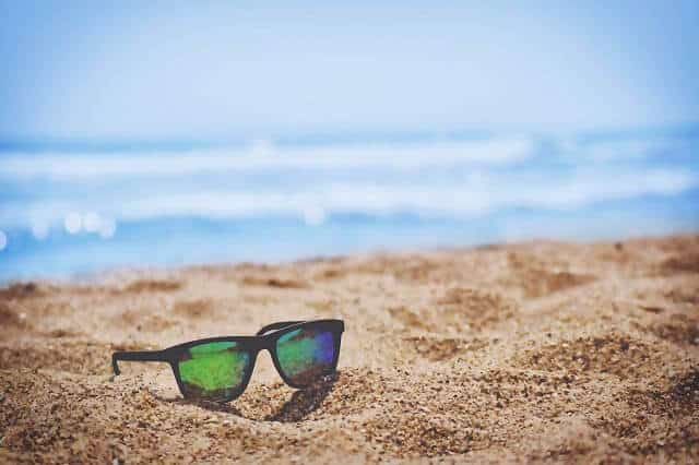 Sunglasses on the beach