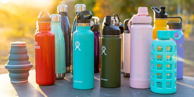 A range of water flasks