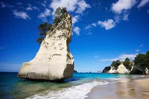 Looking back towards the cave at Cathedral Cove