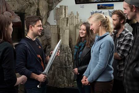 Visitors on tour at the Weta Cave