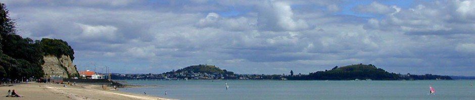 Looking across to Devonport from Auckland's Mission Bay