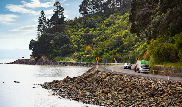 A beach Road in Auckland New Zealand