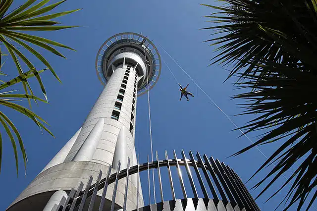 Bungee jumping from the Auckland Sky Tower