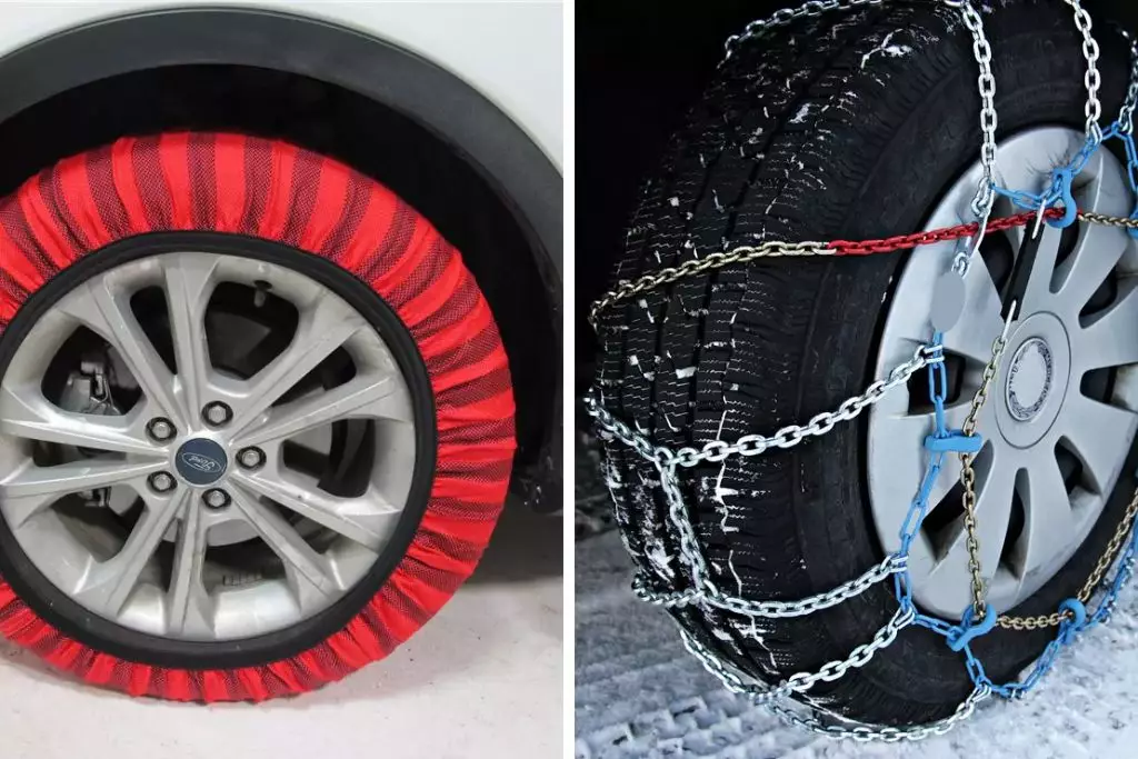 Snow chains vs snow socks