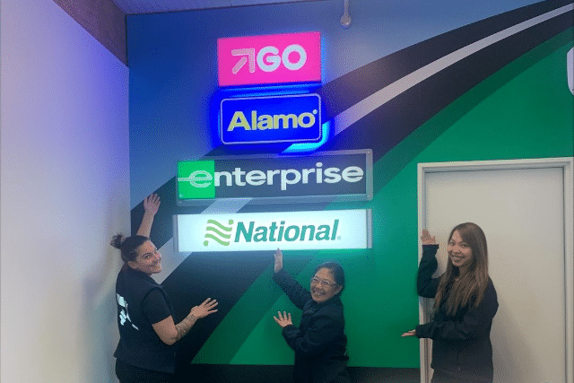 GO Rentals, Enterprise, Alamo and National car rental Nelson branch