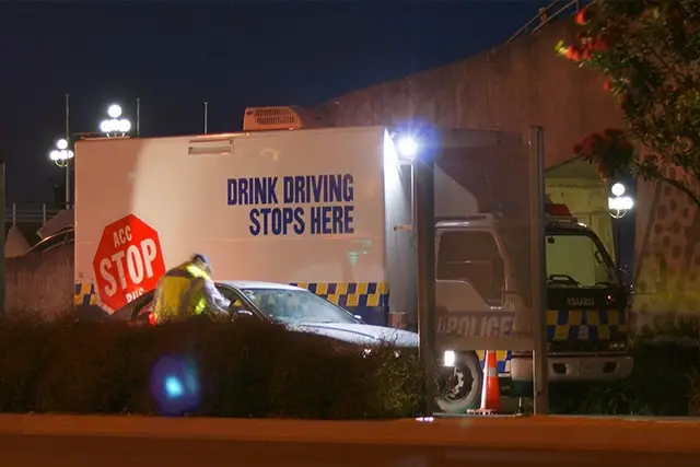 New Zealand police checkpoint