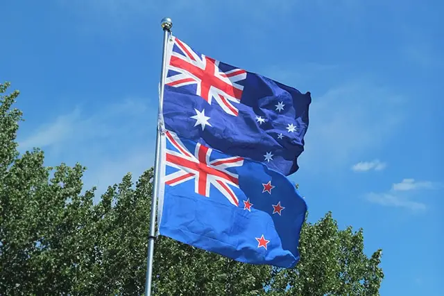 New Zealand and Australia flag