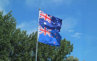 New Zealand and Australia flag
