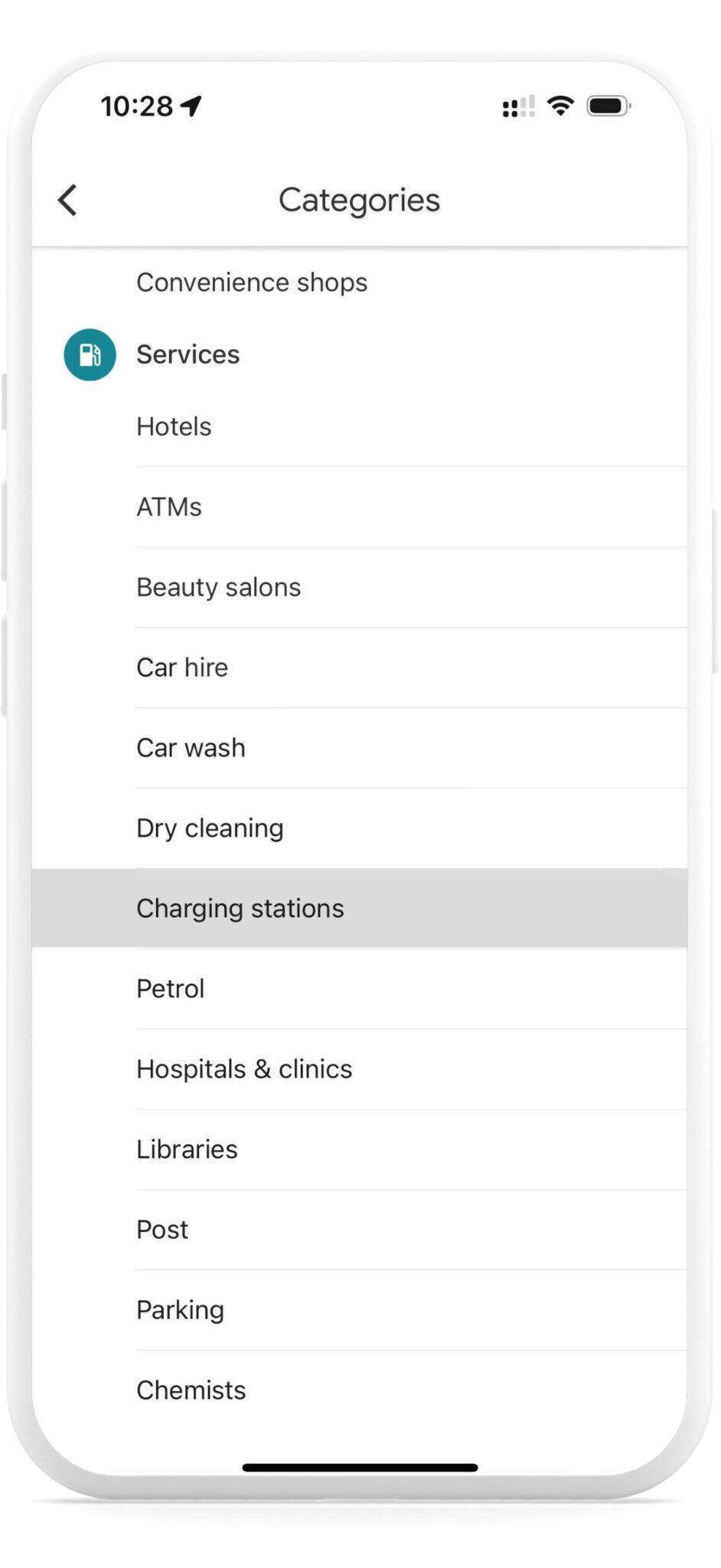 Google Maps EV Charging Stations step 2