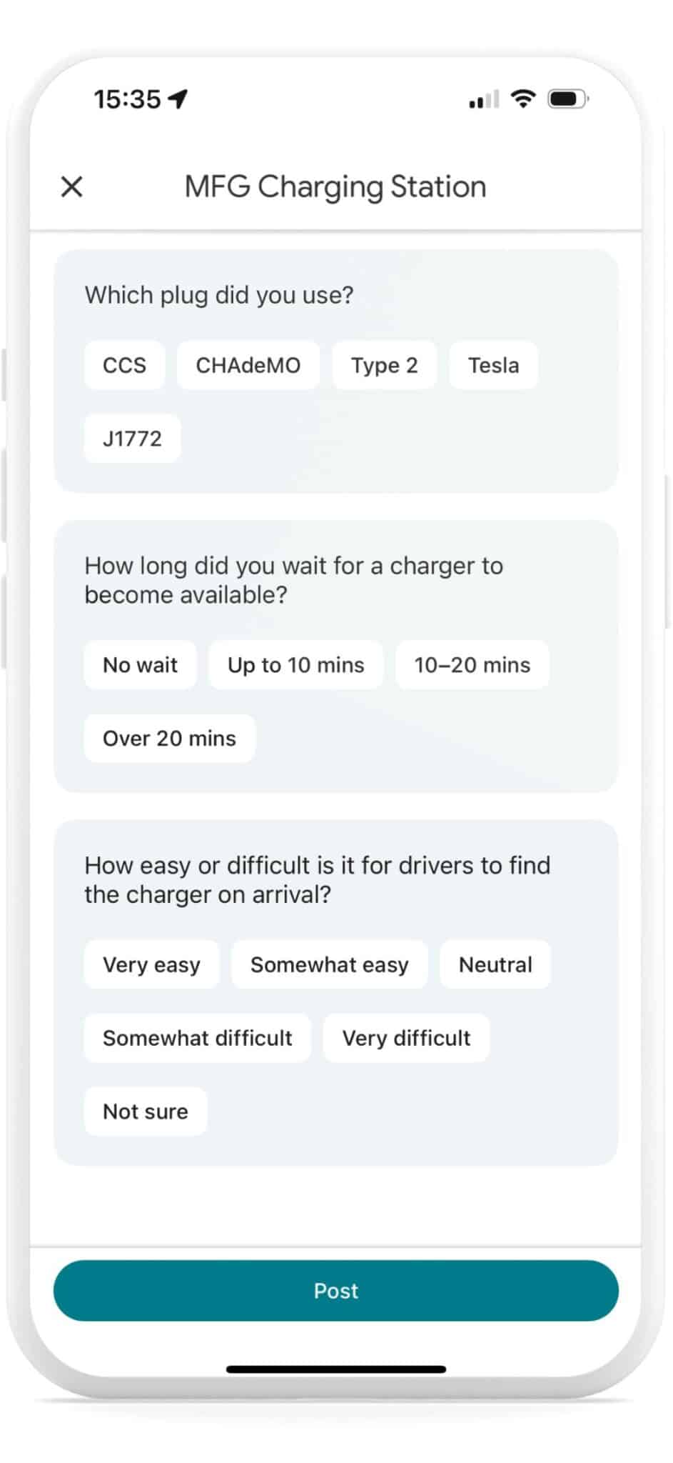 Google Maps EV Charging Stations Add a post questions