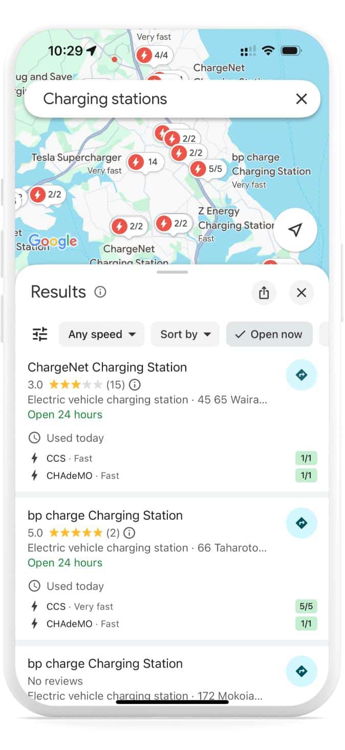 Google Maps EV Charging Stations step 3